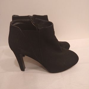 Black suede ankle boots